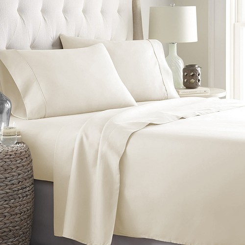 Ultimate Egyptian Cotton 1000TC 4 PCs Sheet Set Select AU Size Multi Colors - Foto 131 di 315