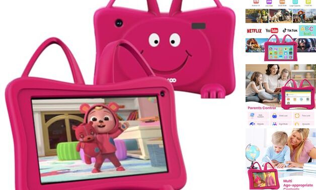 Kids Tablet 7 Toddler Tablet for Kids, Tablet for Toddlers Learning Tablet Rose