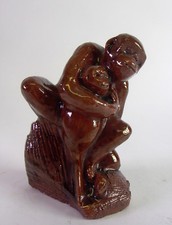 Verband Bildender K&uuml;nstler M&uuml;nchen 1947 - Keramikfigur Affenmutter mit Kind