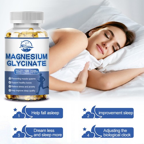Magnesium Glycinate 120 Capsules 1330mg Improved Sleep, Stress & Anxiety Relief - Picture 4 of 10
