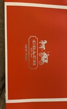 Coach Red Gift Box MINT 9 1/4  X 41/2  X 1 7/8  