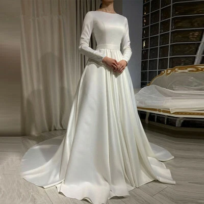 long sleeve wrap wedding dress Ariana – A & M Enterprises Bridal