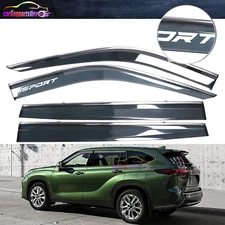 Window Visor For 20-25 Toyota Highlander PC Injection Guard w/ Chrome Trim 4PCS