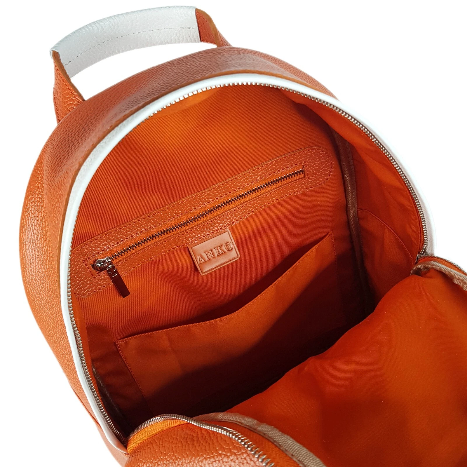 COACH Zaino donna VERA pelle ciottolata arancione borsa laidies fatto a mano