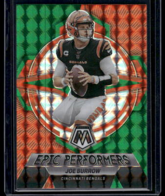 2023 Panini Mosaic #EP-JB Joe Burrow Epic Performers Mosaic Green