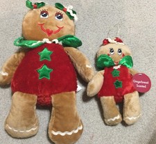 Vintage Dan Dee Gingerbread Mom And Daughter Plush Set NWT