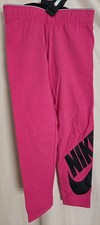 Nike Girls Just Do It Leggings In Hot Pink With Black Logo New With Tags Size XS