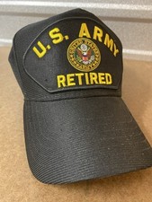 US Army Veteran Snapback Hat Black Made in USA Eagle Crest