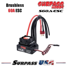 Surpass Hobby 1/10 S60A Brushless Sensored ESC w/ T-Plug 2-3S