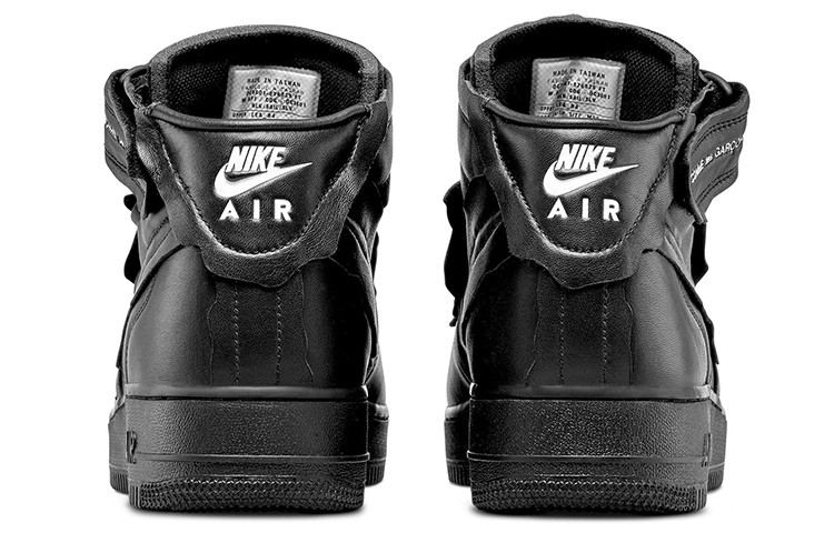 Size 6 - Comme des Garçons x Nike Air Force 1 Mid Triple Black for