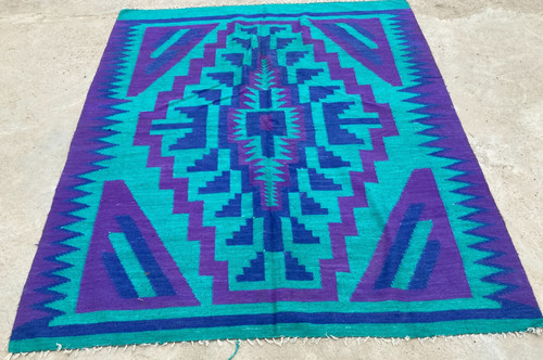 Vintage Handmade Traditional Beautiful Turkish Kilim Floor Rug Carpet 190x162 cm