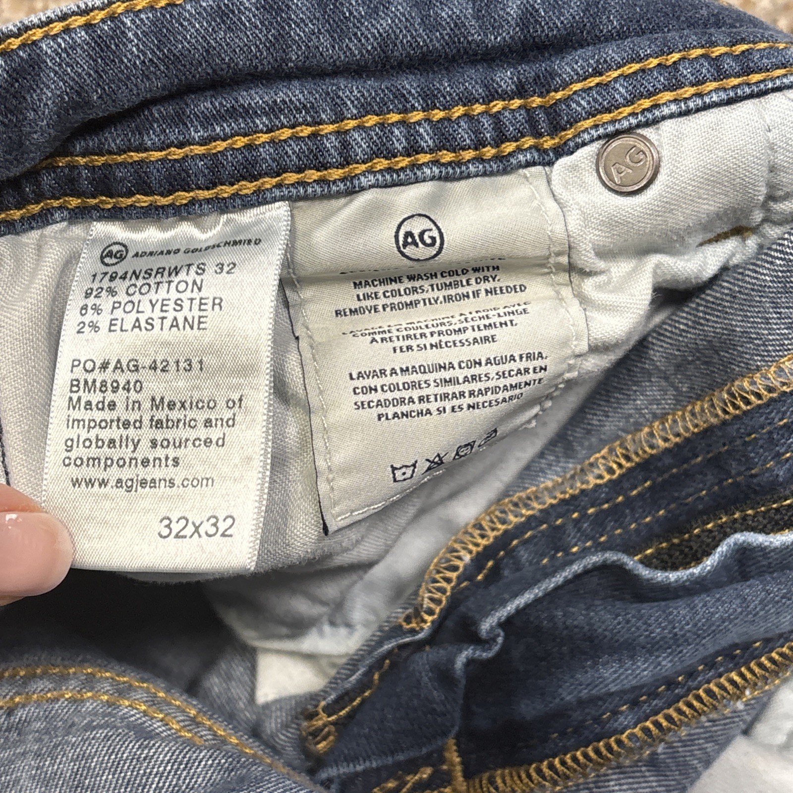 AG Adriano Goldschmied Jeans Blue Men's 32 X 32 These Measure 32 X 32 thumbnail 6