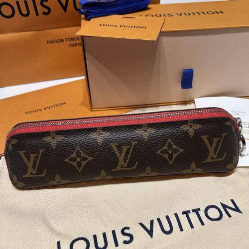 Pencil Case LOUIS VUITTON Monogram Truss Elisabeth canvas elegant Stylish