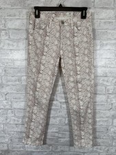 AG Adriano Goldschmied Women’s Jeans 28R The Farrah Skinny Ankle Tan Snake Print
