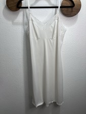 Vintage Lorraine Ivory Full Slip Dress Slip Lingerie Delicate Lace Size 36