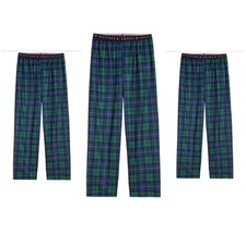 LOT of 3 - Tommy Hilfiger Boys Kids Lounge Pajama Sleep Pants Plaid S 6/7 M 8/10