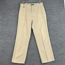 Vintage Polo Ralph Lauren Pants Mens 34x32 Beige Khaki Chino Casual Made in USA