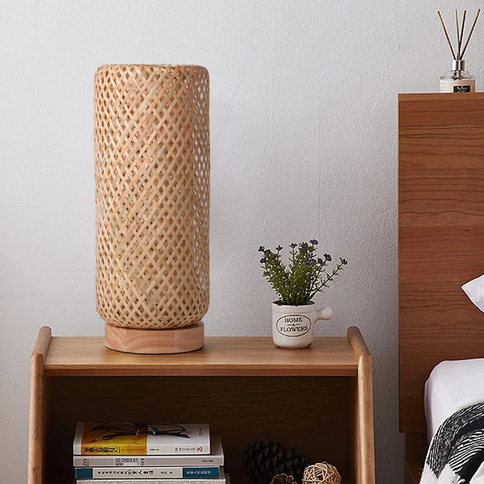 Table Lamps with Shade, Rustic Farmhouse Boho Coastal Desk Lamp Night Light f... - Image 2 of 4