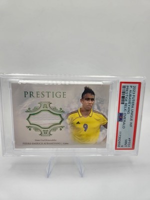 2023 Futera Unique World Football Prestige Pierre-Emerick Aubameyang PSA 9 Pop 1