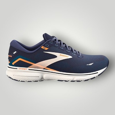 Brooks Ghost 15 Peacoat Blue Orange 2E WIDE Men Running Shoes 1103932E439