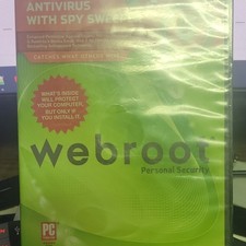 Webroot Personal Security Antivirus Anti-Spyware Firewall Windows 7 CD English