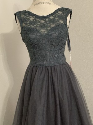 Mori Lee Bridesmaid, Formal, Prom Dress, size 8, Color Charcoal Gray New  W/Tags | eBay