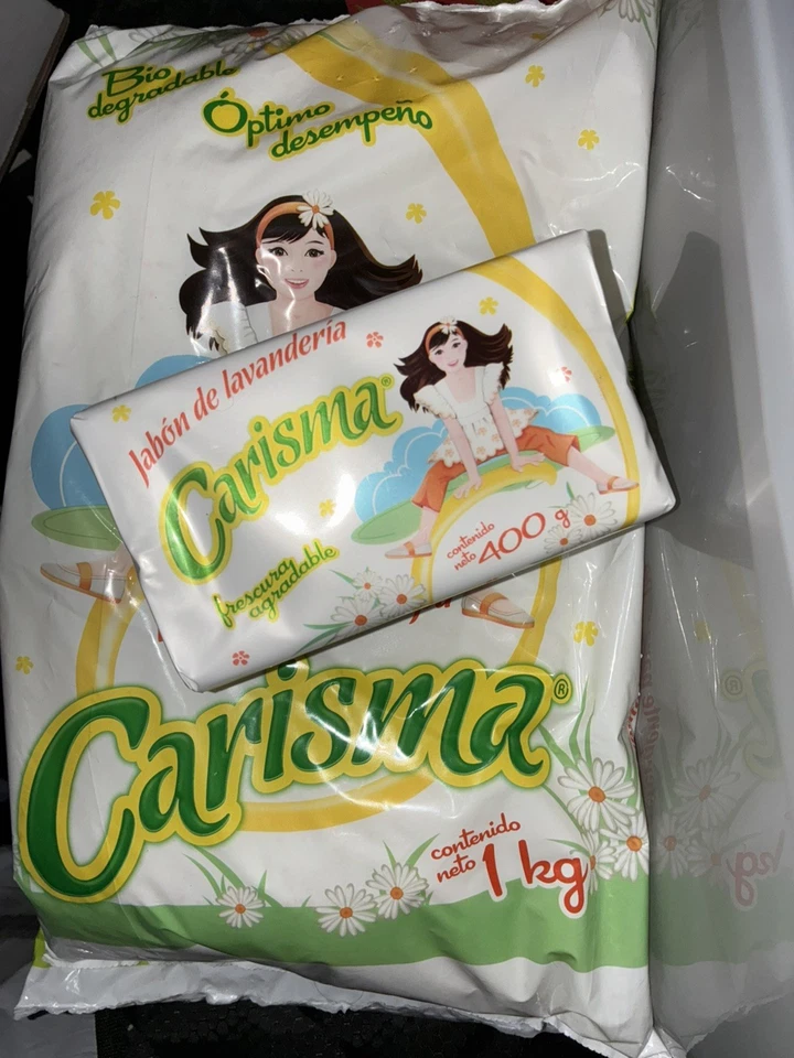 CARISMA DETERGENT ( DETERGENTE POLVO ) 1 BAG and 1 soap STAIN REMOVER100% MEX