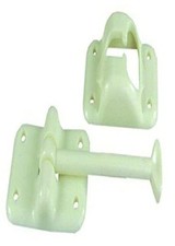 10424 Plastic T-Style Door Holder - 3-1/2" Colonial White