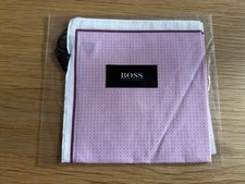 Image of Genuine Hugo Boss Pocket Square Pastel Purple Dot, 33x33cm Brand New