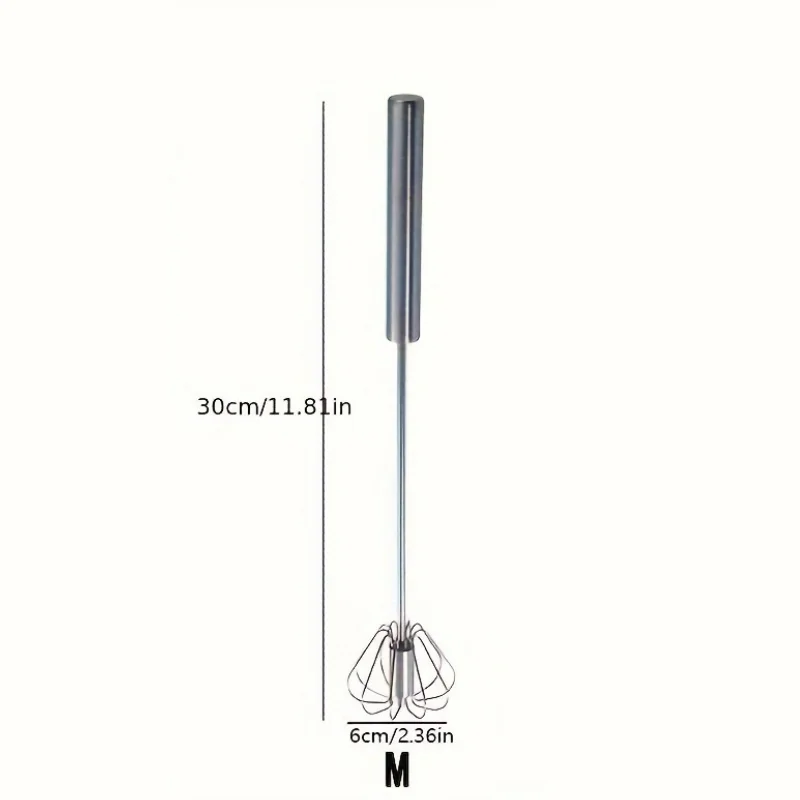 Stainless Steel Egg Beater Semi-Automatic Hand Mixer Kitchen Tool