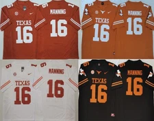New Mens Arch Manning #16 Texas Longhorns Stitched Jersey All Colors S-3XL