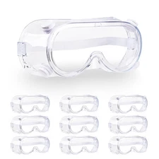 1/2/4/10x Safety Goggles Over Glasses Lab Work Eye Protective Eyewear Clear Lens