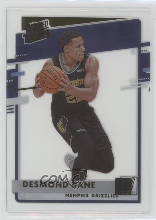 2020-21 Panini Clearly Donruss Rated Gold Desmond Bane #76 Rookie RC 02ez