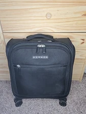 VERAGE Black Case 17" Softside Carry-On Luggage With Expandable Handle