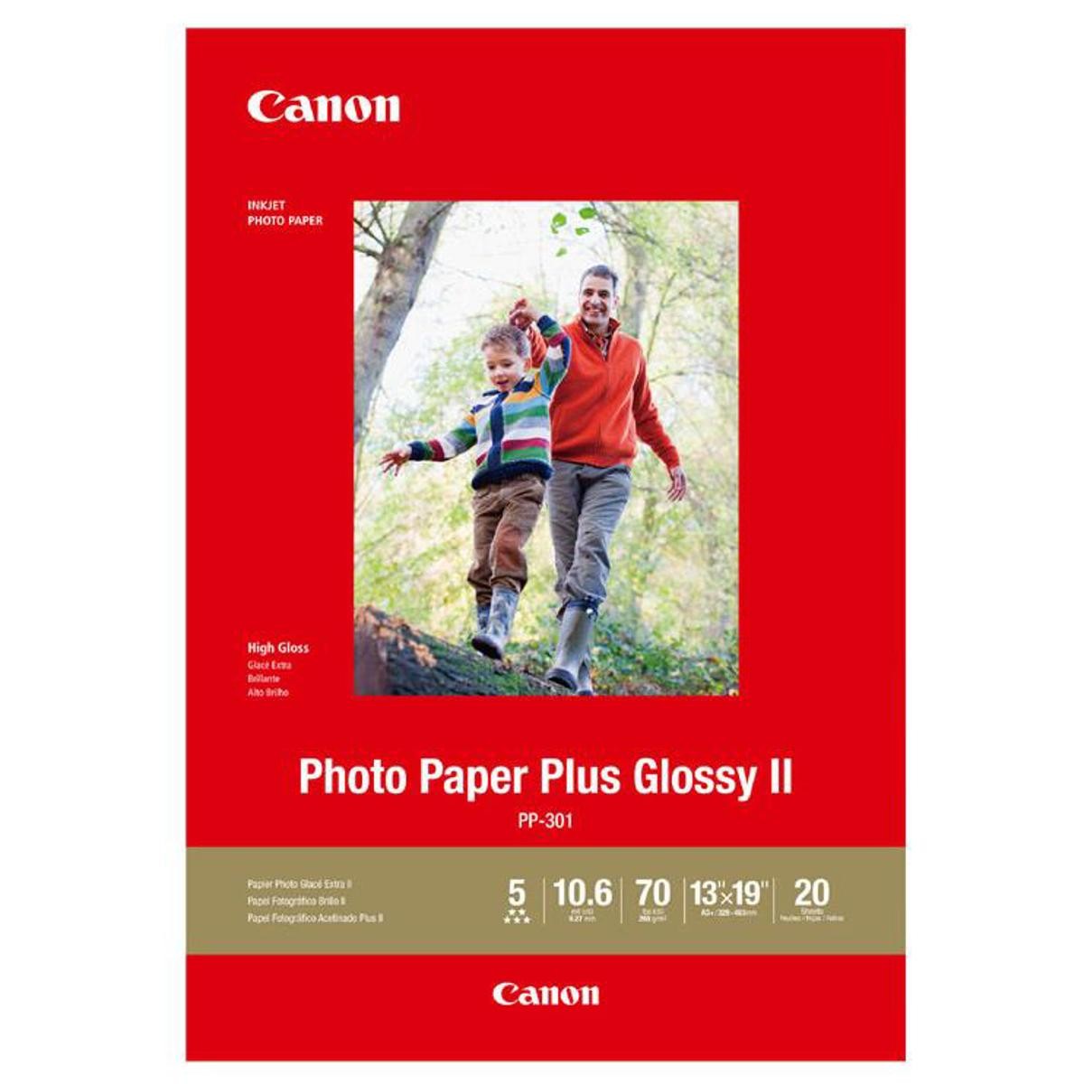 Canon PP-301 Photo Paper Plus Glossy II Inkjet Paper 106 mil 265 gsm 13x19 5790₽