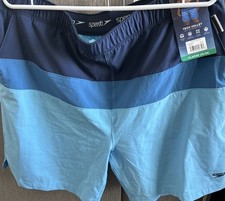 Speedo Men's Hydro Tech Volley Swim Shorts, Blue, Size XL 36/38 