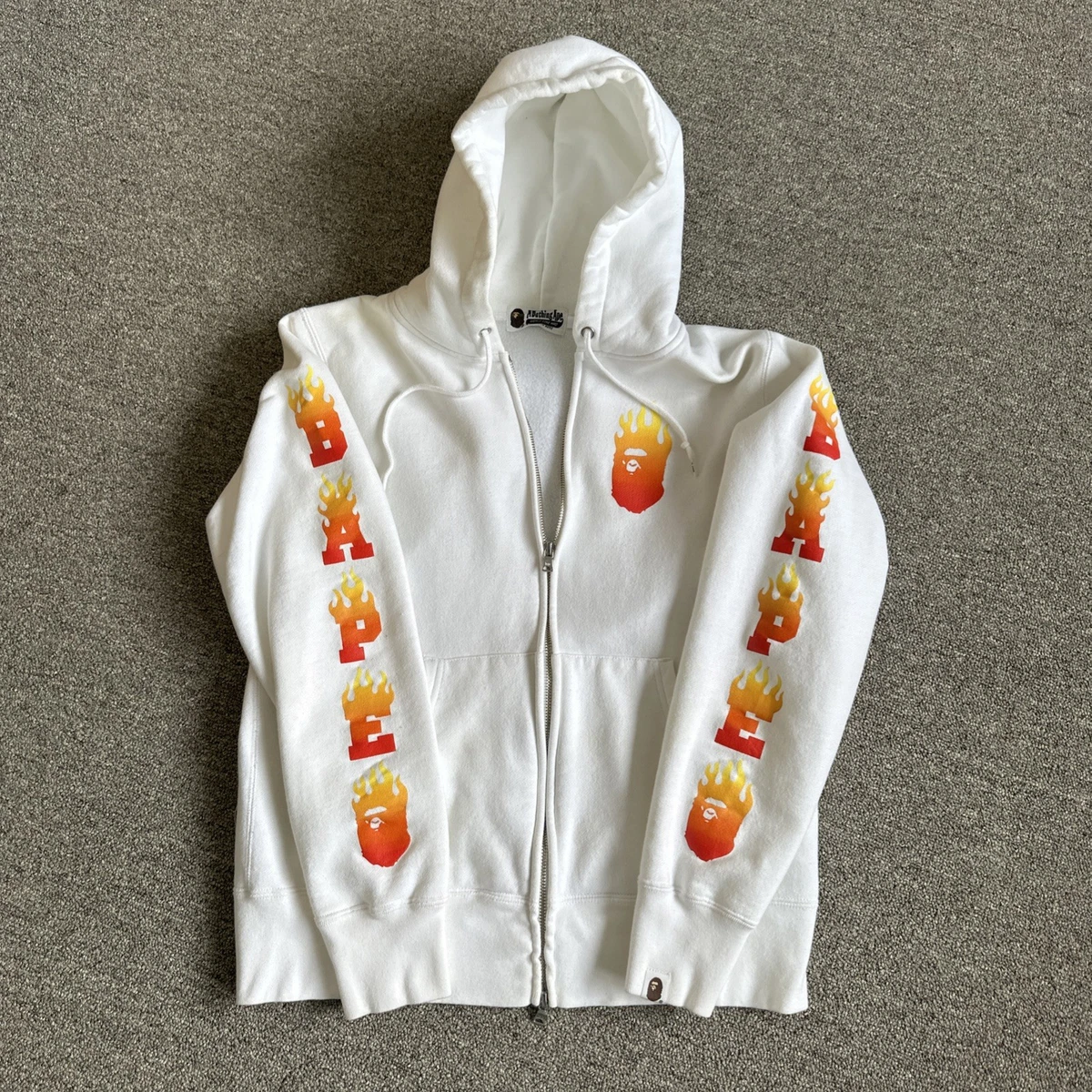 A Bathing Ape BAPE ロゴ パーカー XL ホワイト All White Bape Full