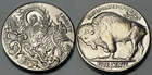 1913 HOBO NICKEL COIN DRAGON SHIP BATTLE SEA RAGING BUFFALO GIFT FREE SHIPPING