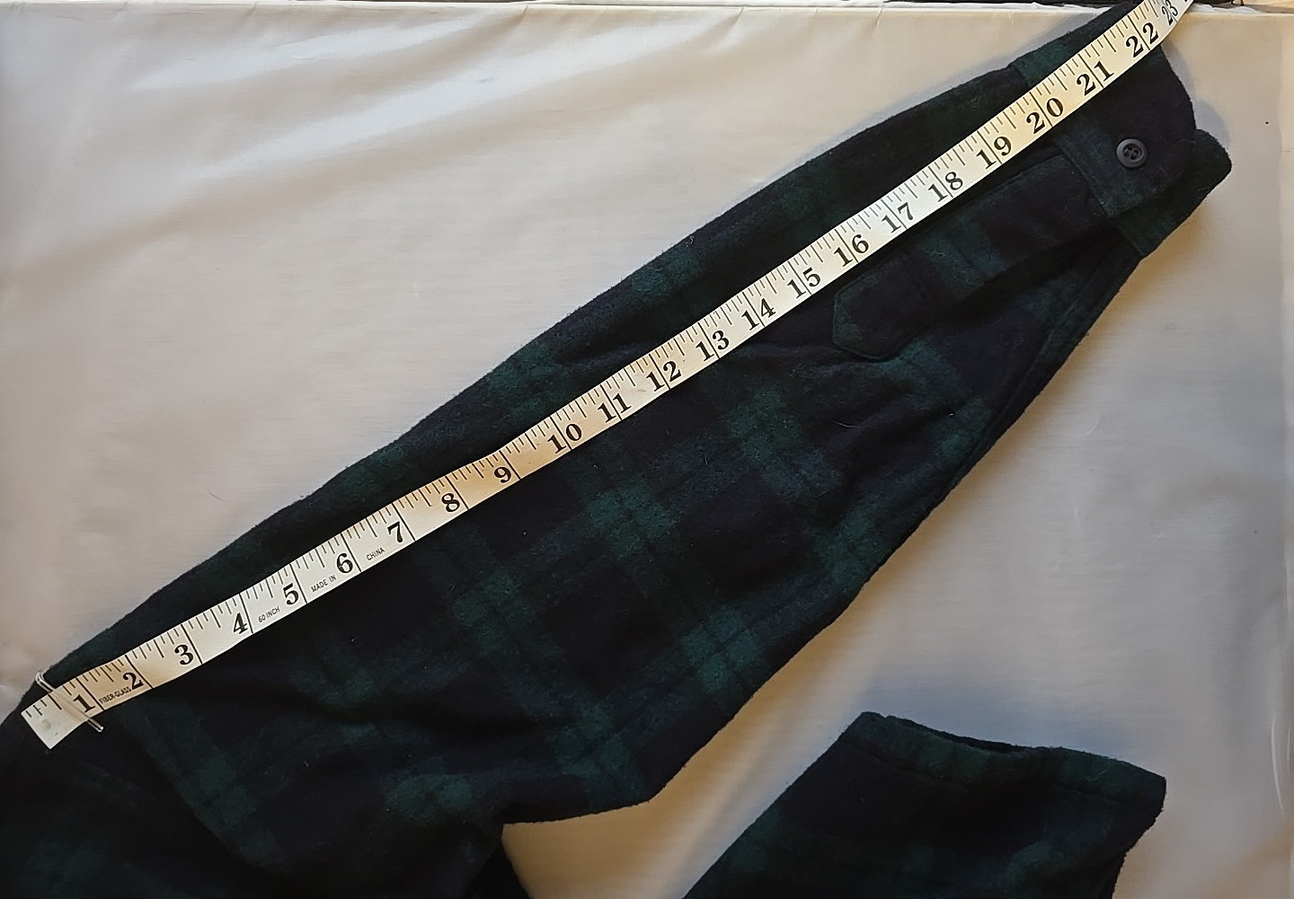 Pendleton Navy Blue Green Wool Loop Collar Long S… - image 13