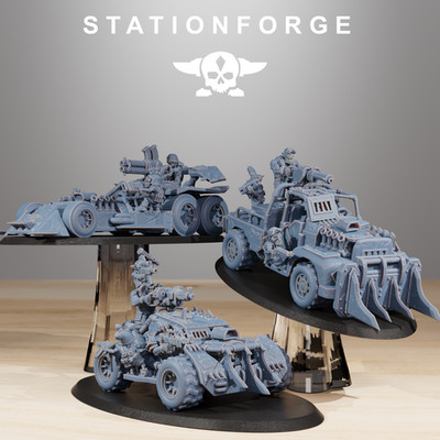 Station Forge Miniatures Orkaz Speedsters Tabletop Sci Fi Grim Dark Wargame