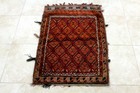 4X3 1940's AUTHENTIC ANTIQUE HAND KNOTTED VEGETABLE DYE MALAYERR SADDLEBAG RUG — photo 2
