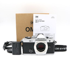 OM SYSTEM OM-3 Mirrorless Camera Silver Shutter Count 1075 Top Mint 