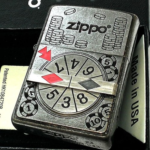 Zippo Rotating Metal Roulette Lighter Chrome Used Finish Stylish Movable Engravi - Picture 2 of 6
