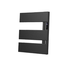 Electric Heated Towel Warmer Rack - Wall-Mounted with Timer  3Bar Black