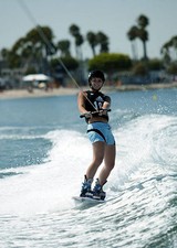 Maeghan Major of Charlotte NC competes at the X Games IX Wakeboar- 2003 Photo 10