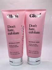 2x SKIN GLOW Don’t Hate Exfoliate Brightening Glycolic Acid Face Scrub 200ml