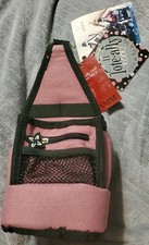 AMM Tote-ally Cool On the Go Mini Tote 2 Craft Bag Plum Polkadot NWT