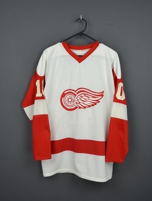 Red Wings Detroit S-M size 10 Number Alex Delvecchio Vintage Jersey 70s