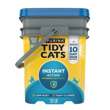 Instant Action Clumping Cat Litter, Natural, Low Dust, Odor Control, 35 lb. Pail