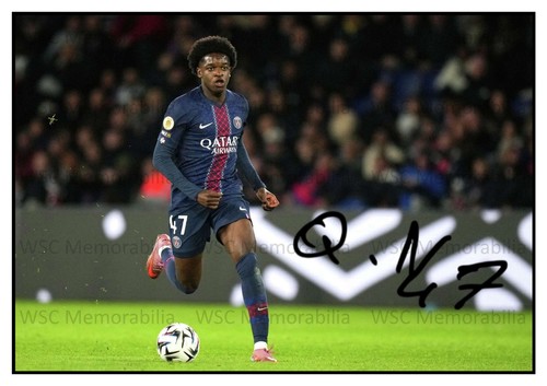 12664. Quentin Ndjantou Signed Pictures (A4 Prints) Paris Saint-Germain PSG